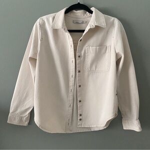 prAna Washed Out Denim Shirt, Natural Color, Size XS